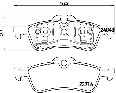 A.B.S. P 06 032 BREMBO Bremsbelagsatz, Scheibenbremse